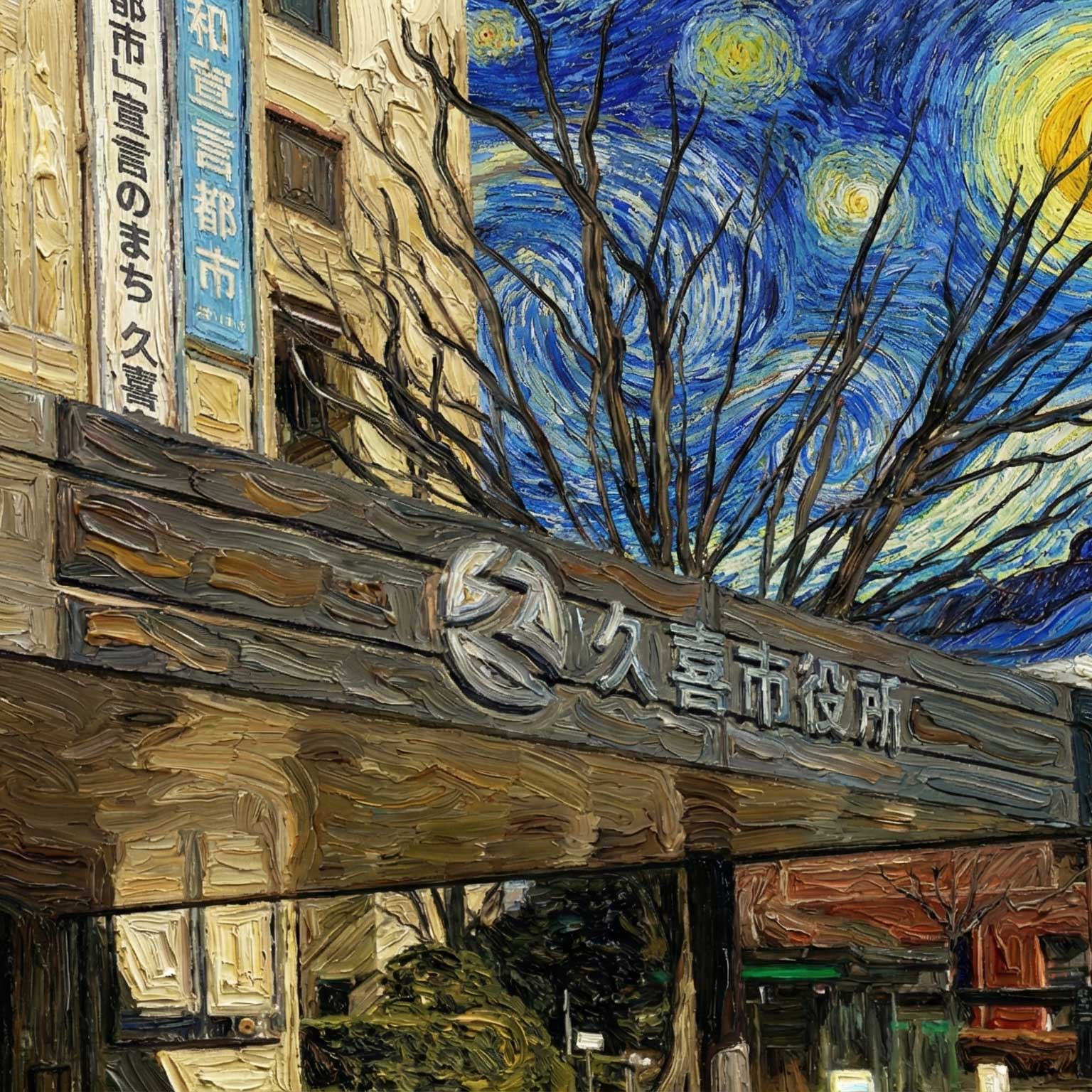 AIが描く久喜。ゴッホの画家視点で見ると、街はこんなに美しい | 久喜